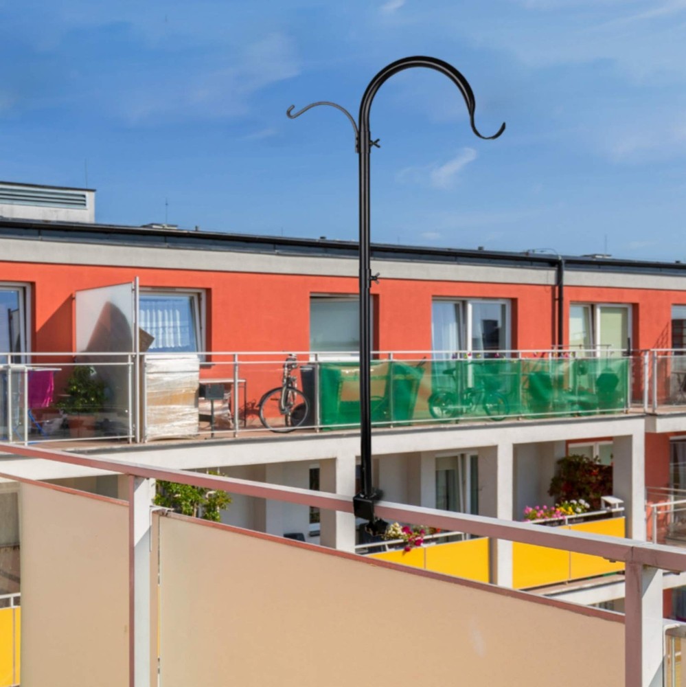 WOSIBO 2 Pack Three Span Deck Hook, 37 Inches Deck Bird Feeder Pole, Hanging ...