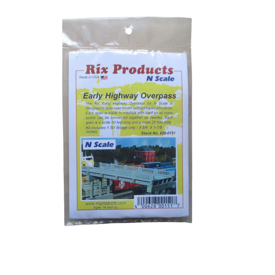 Early Highway Overpass Kit N Scale Rix 151