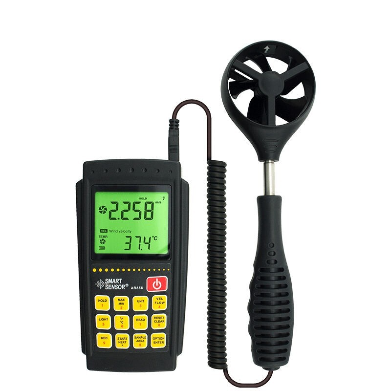 Digital Anemometer Air Flow Meter Temperature Tester Wind Speed Anemometer Meter