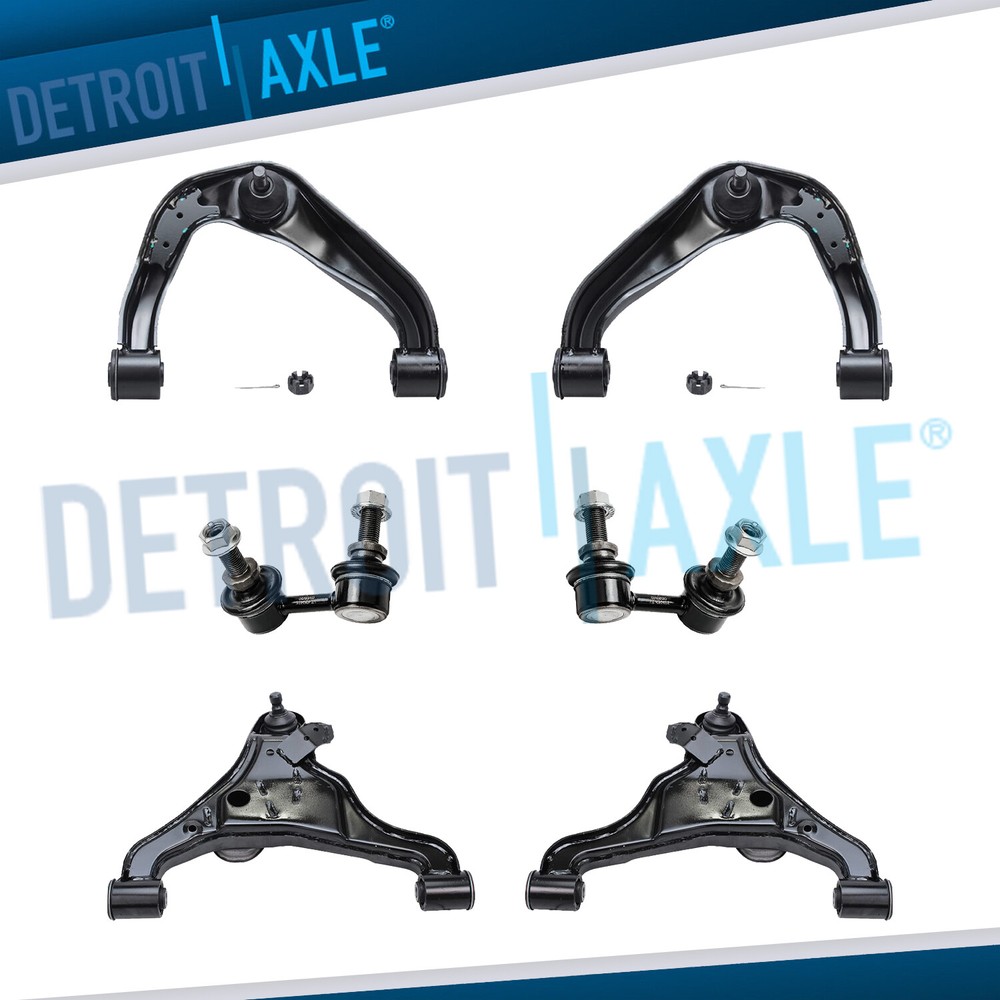 For Nissan Frontier Pathfinder Xterra Front Upper Lower Control Arms + Sway Bars