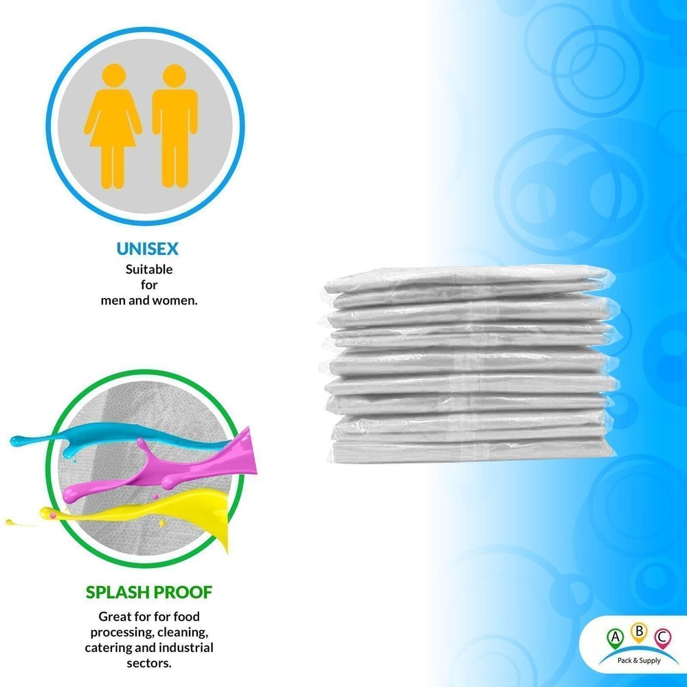 White Disposable Polypropylene Lab Coats Elastic Wrists 10 Count 4X-Large