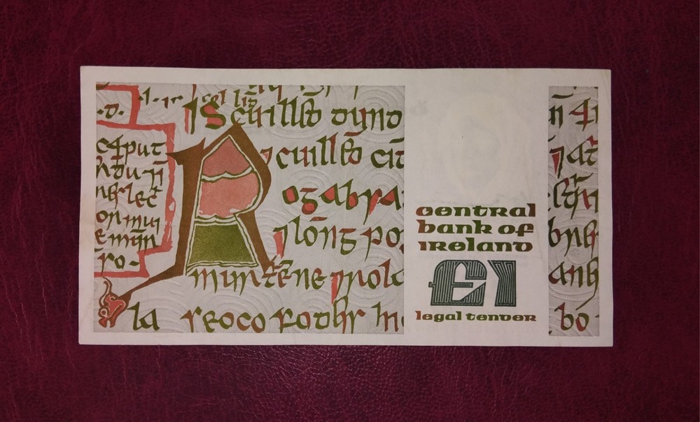 Irish 1 £ banknote, 1979year,normal condition