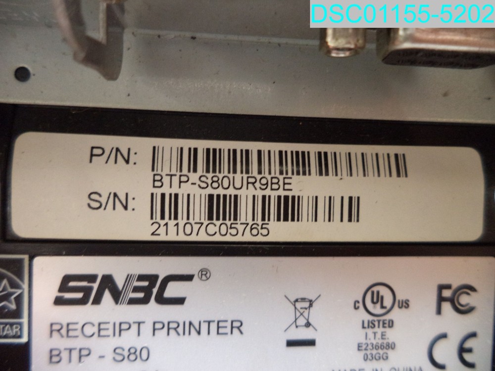 Used: SNBC BTP-S80UR9BE Thermal Printer