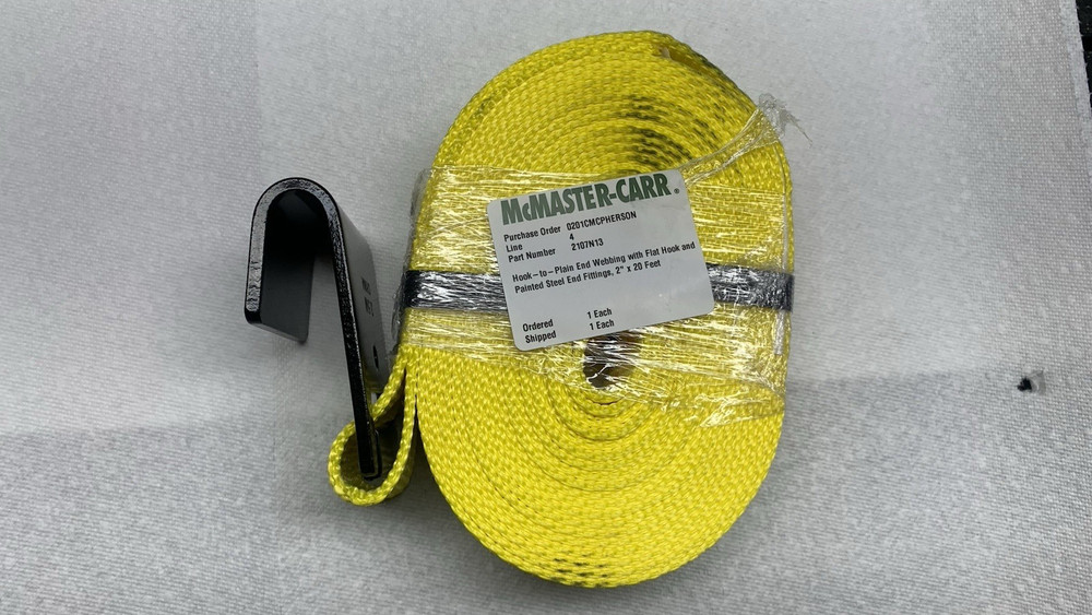 2” X 20’ Winch Strap MADE IN USA Flat Hook