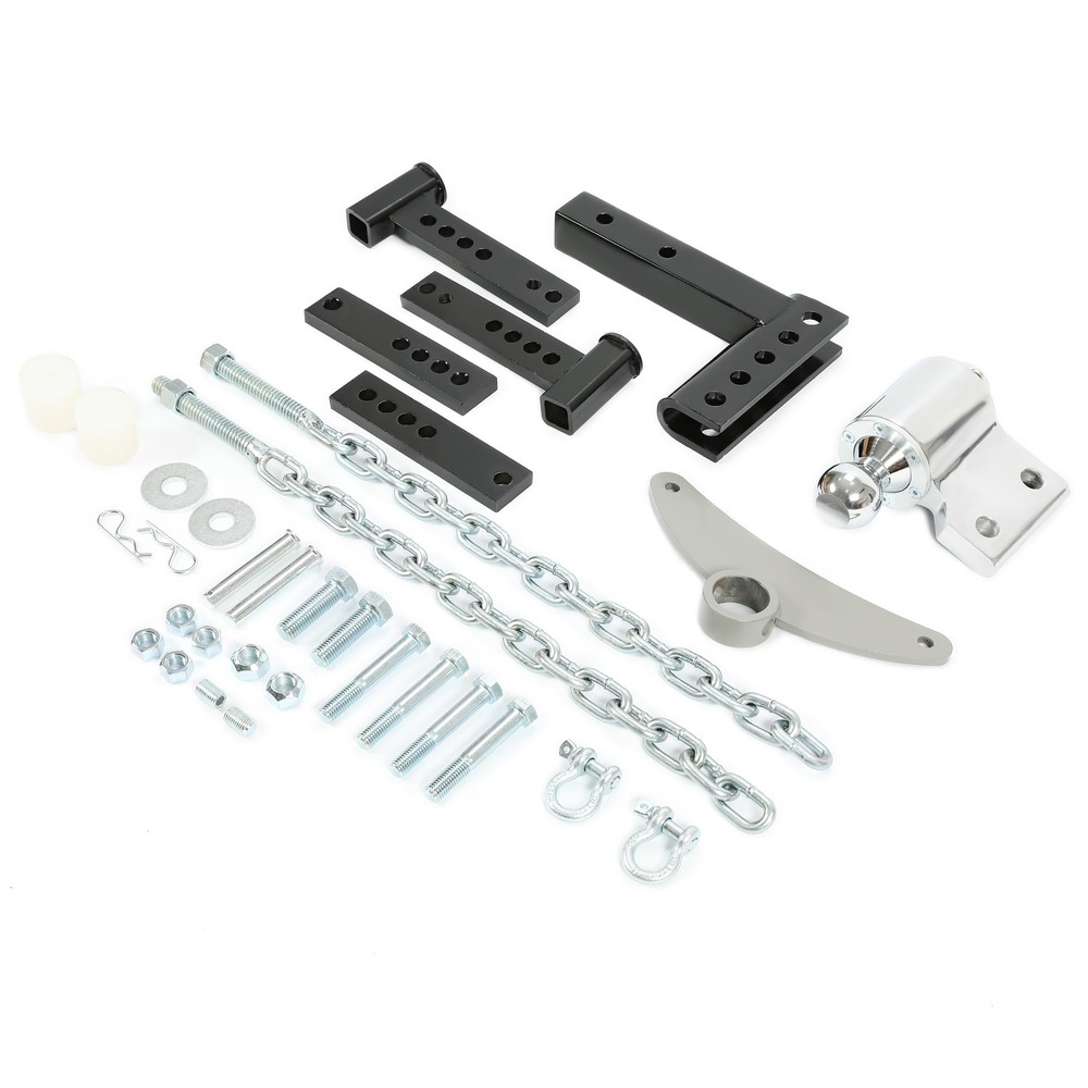 Universal Rear 1400LBS Weight Distribution Hitch For 4" Drop/Rise 2-5/16" Ball