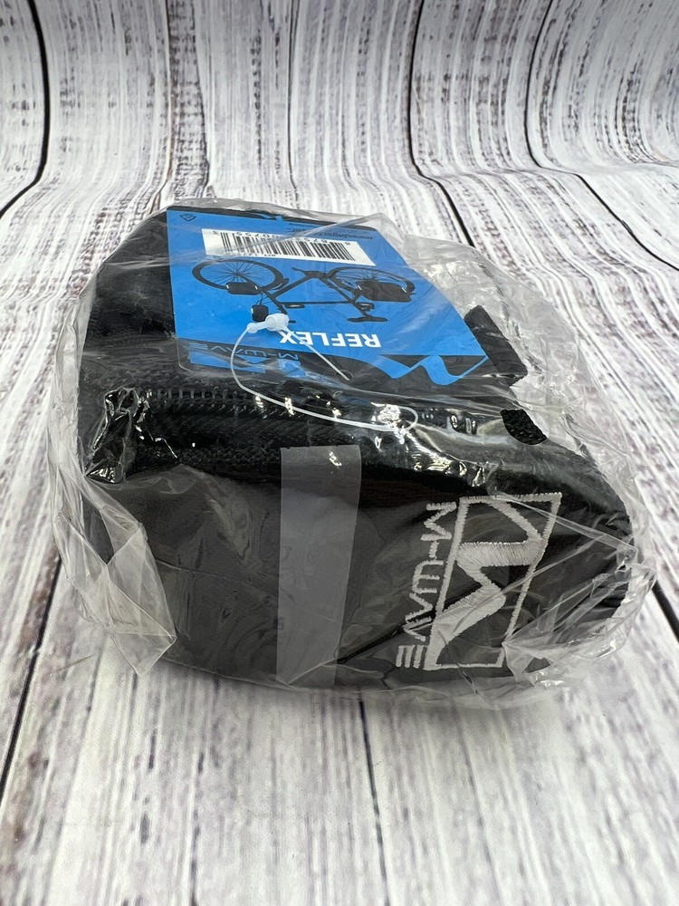 Bicycle saddle bag size S mounting base reflection strip black