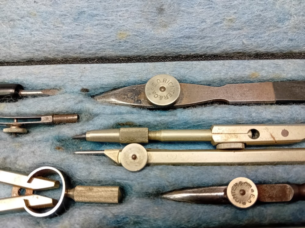 Vintage E.O.Richter & Co Precision Technical Drawing Set D-VII