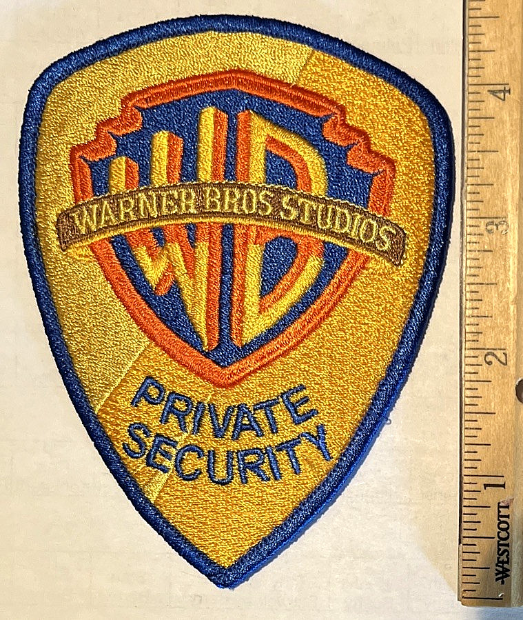 Warner Brothers Studios California Private Security Shoulder Patch