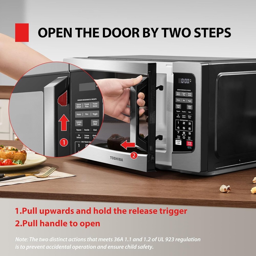 High-Performance 1100W Microwave with Mute Function and Easy Clean Interior