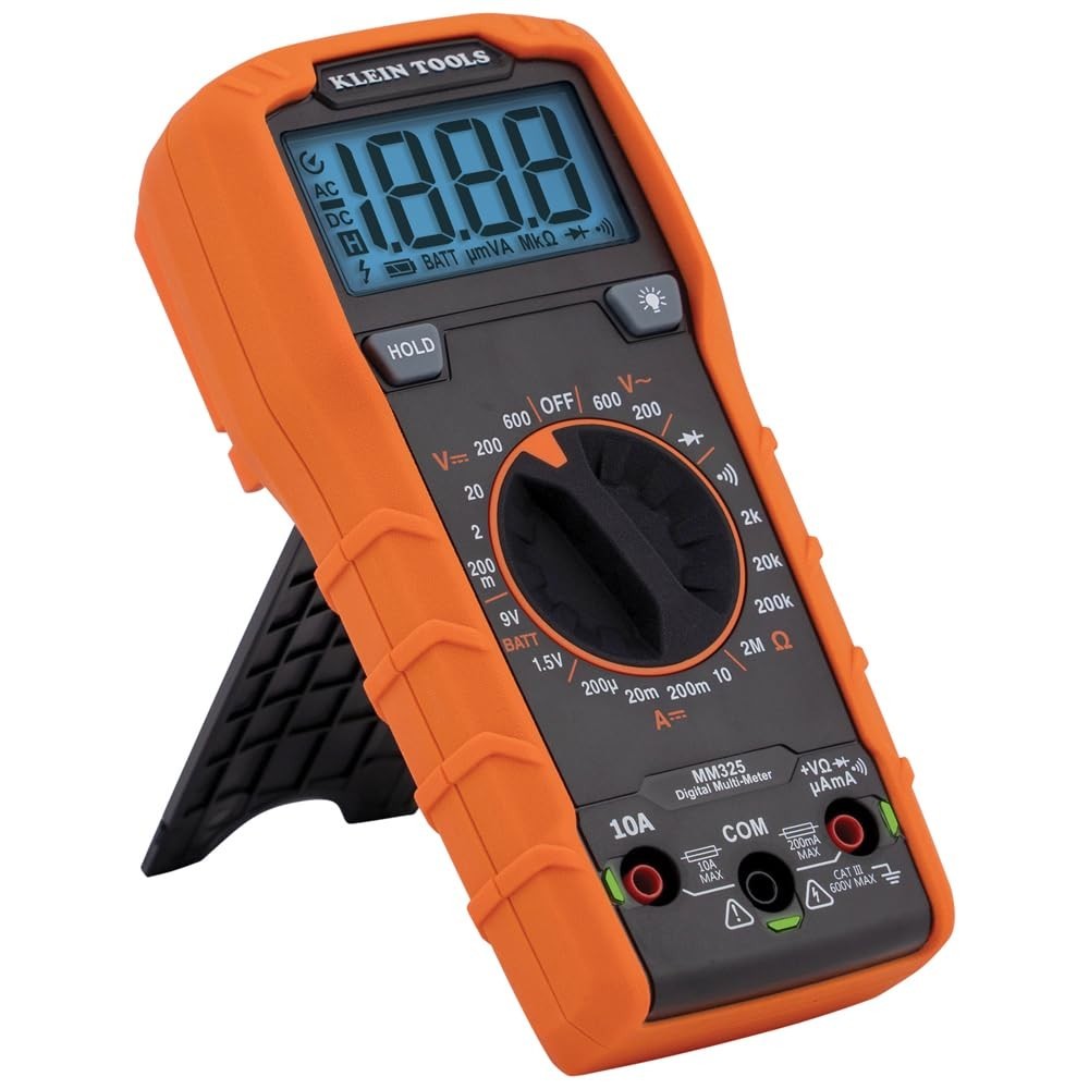 Durable Digital Multimeter for Home and Professional Use with Backlit Display