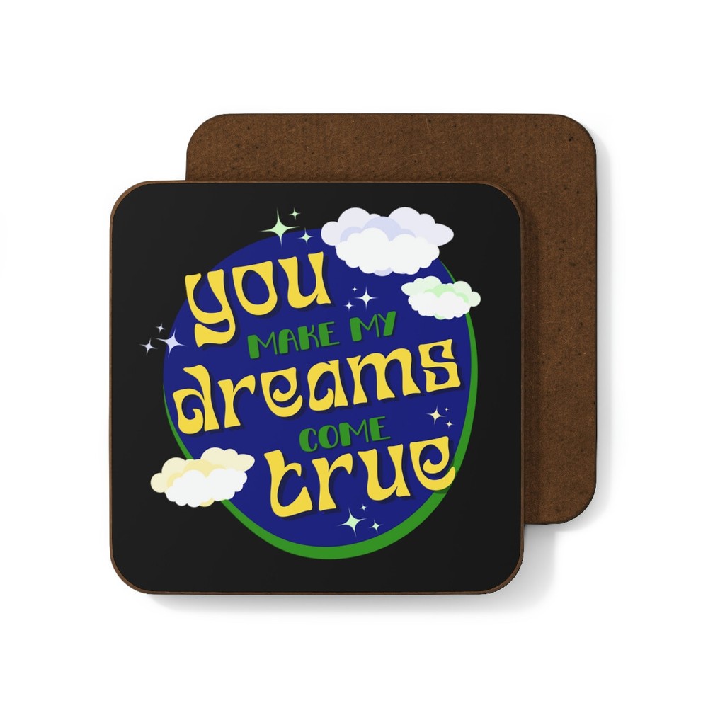 Dreams Come True (Blue) Hardboard Back Coaster