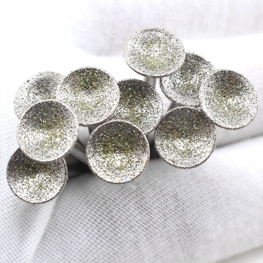 10Pcs 3/8" Spherical Concave Diamond Grinding Bits - Stone Lapidary Tools