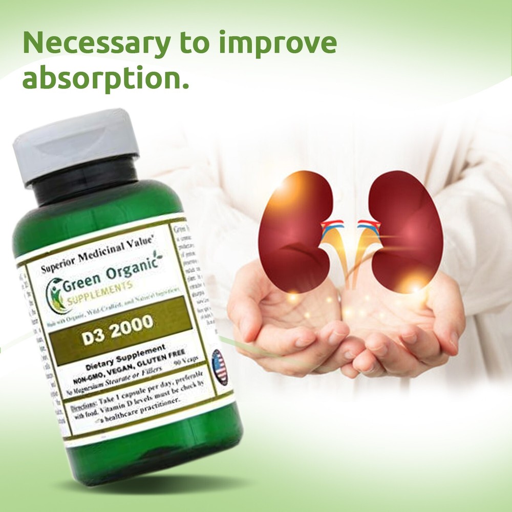 Green Organic Supplements' Vitamin D3, 2000IU