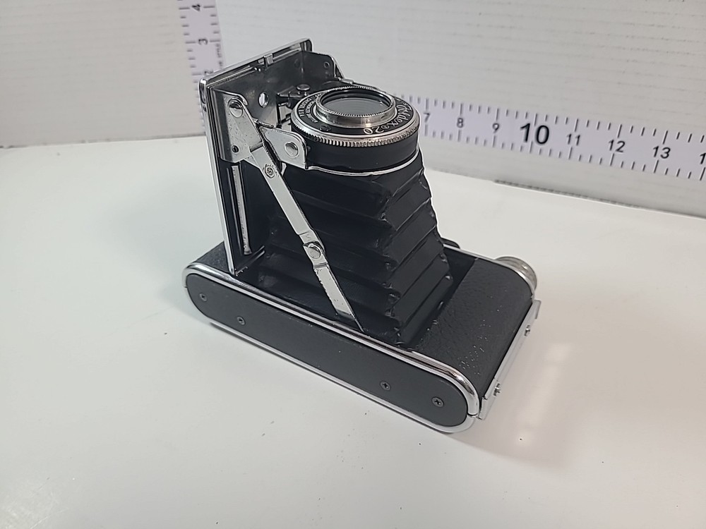 Vintage Foldex 20 Camera With Brown Leather Case