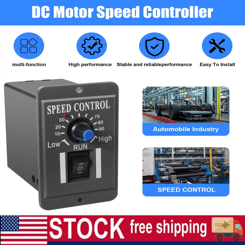 Controller Reversible`DC 10-60V 6A PWM DC`Motor Speed Switch Regulator Switch
