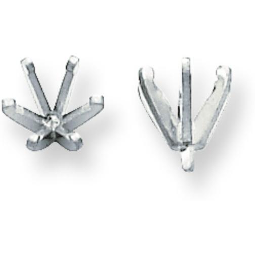 Platinum 6 Prong Round Peg Low Setting 8.2mm