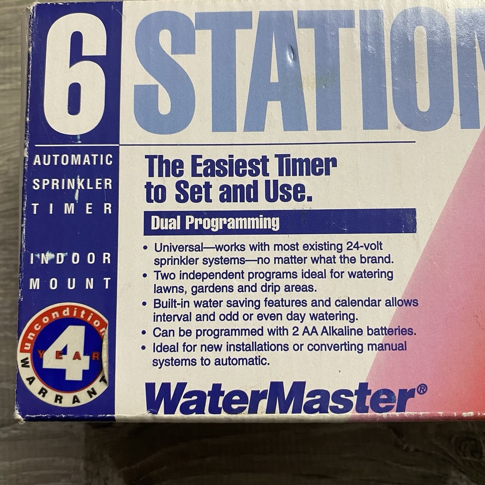Orbit WaterMaster 6-Station Outdoor/Indoor Programable Sprinkler Timer New🔥🔥🔥