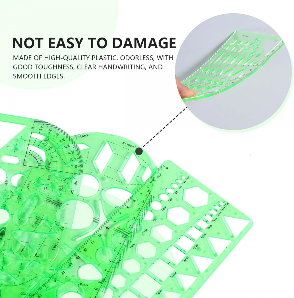 7 Pack Drawings Templates Stencil, Circle Template for Geometric Drawing Sten...