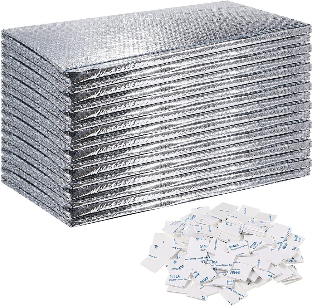 Reflective Insulation DOUBLE BUBBLE Sheet ROLL FOR Window 4FT X 5FT + ADHESIVE