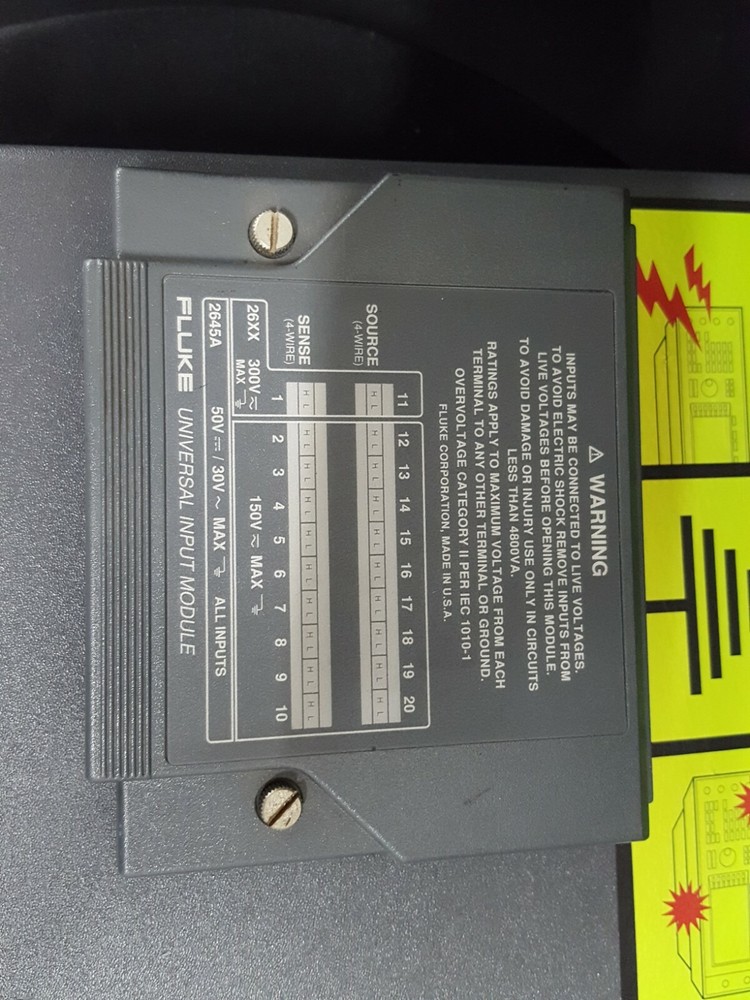 Fluke 2620A: Hydra Data Acquisition Unit Low Batt Error 6 - As-Is (9506)