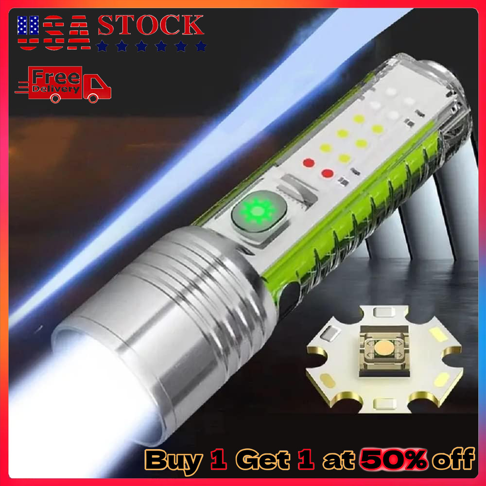 LED Tactical Flashlight Super Bright Mini USB Rechargeable Camping Flashlight US