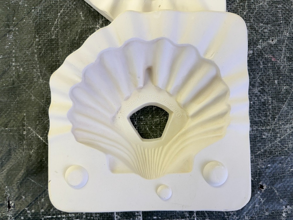 VINTAGE DUNCAN CERAMIC MOLD #DM-468A SHELL SOAP DISH