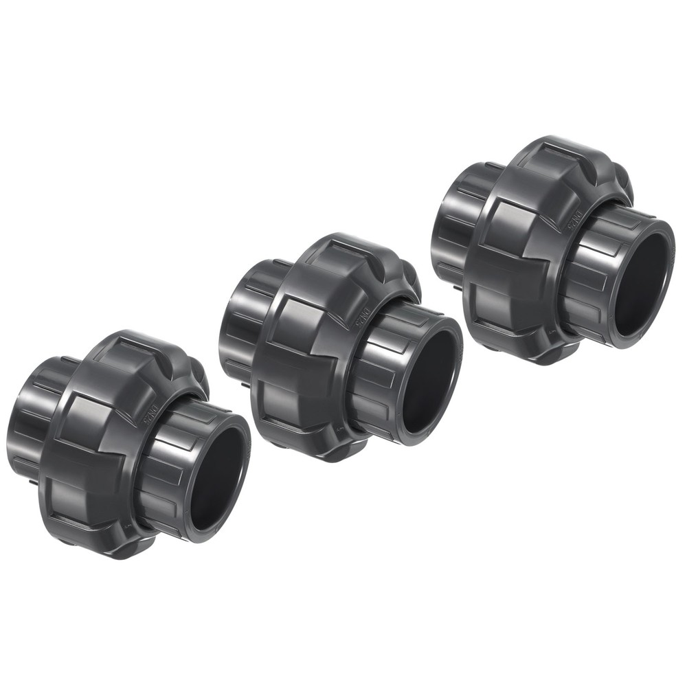 UPVC Fitting Pipe 1" Program Socket 80 3pcs Straight Fitting Grey