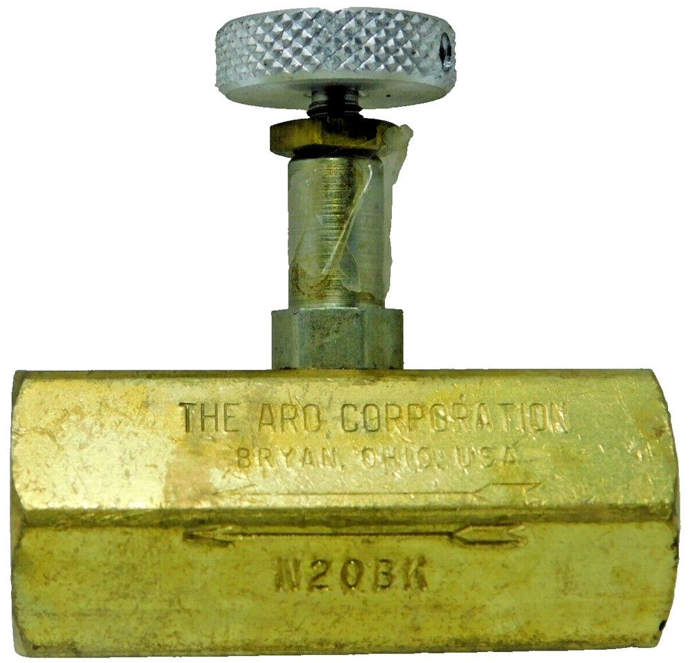 ARO N20BK Flow Control Needle Valve Brass