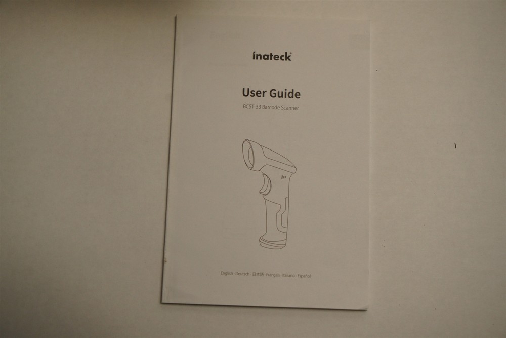 Inateck BCST-33 Barcode Scanner 1D w/ Stand & Wire - New OB