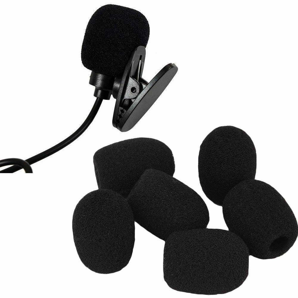 1 pcs Mini Black Mic Cover Protector Microphone Headset Windscreen Sponge Foam