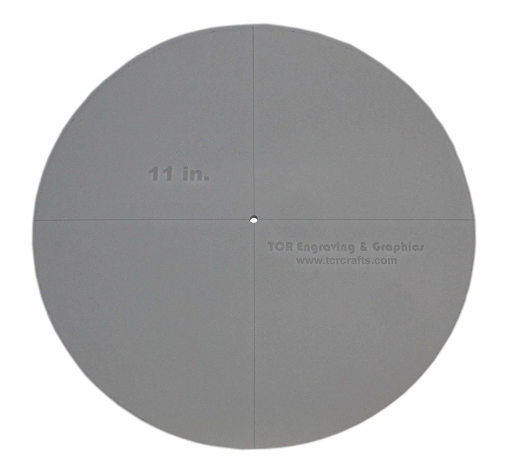 Circle Template 11" - Clear 1/4" Thick- Actual Size
