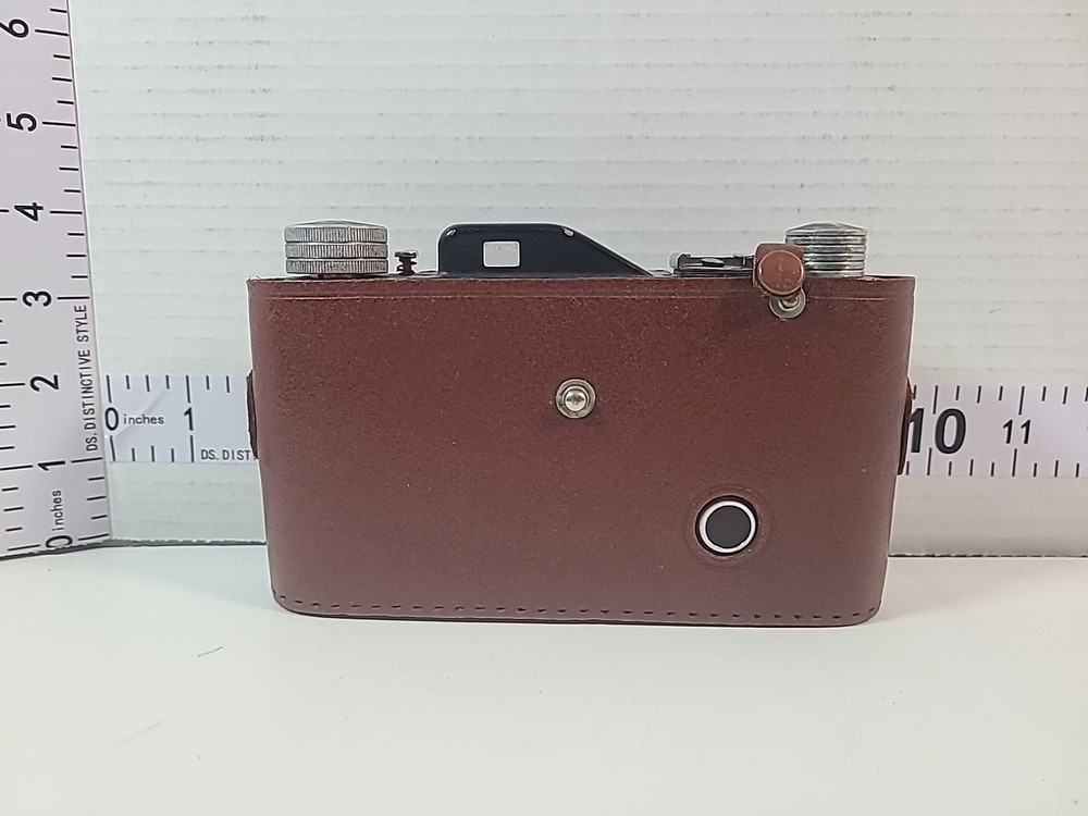 Vintage Foldex 20 Camera With Brown Leather Case