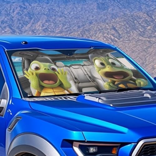 Funny Sea Turtle Windshield Sun Shade Foldable Car Front Window Sunshade Cute