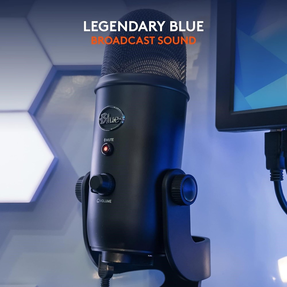 Logitech Creators Blue Yeti USB Microphone for Gaming, Streaming, Podcast Black