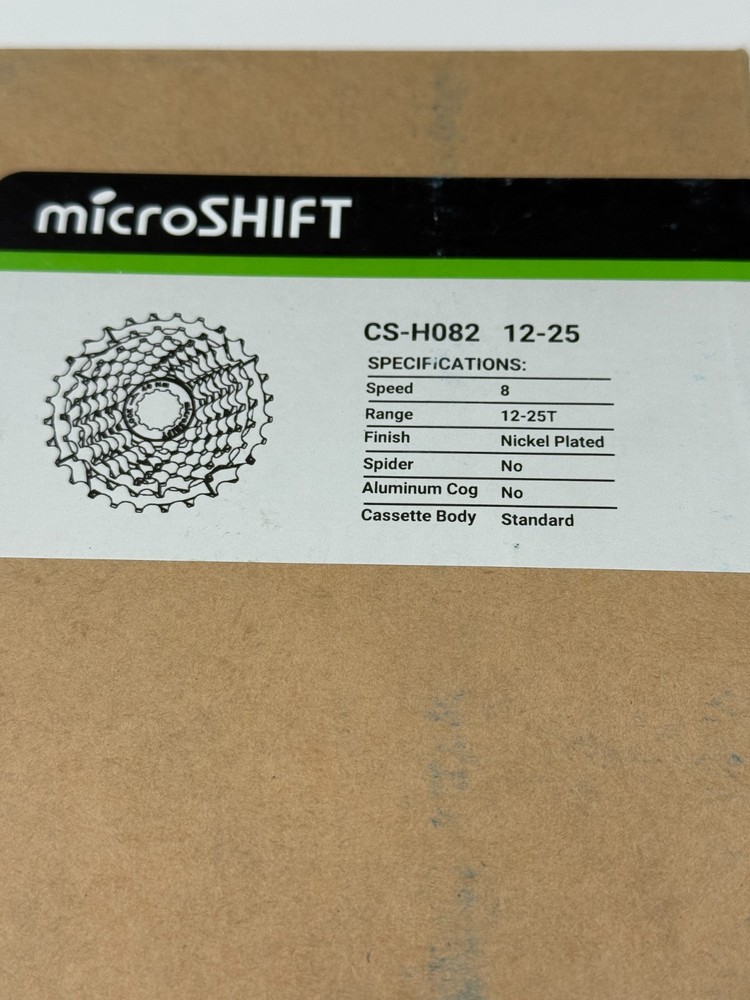 microSHIFT CS-H082 Cassette 8 Spd 12-25t Nickel Plated
