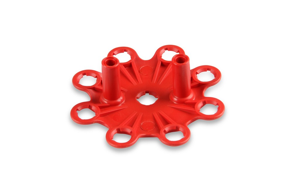 8433 MSD Distributor Cap - V8 - HEI Terminals - Red - Spark Plug Wire Retainer