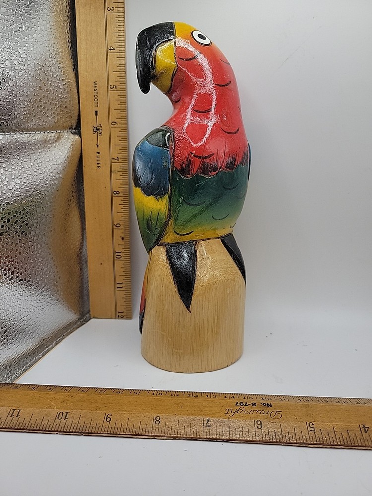 Carved Wood Parrot