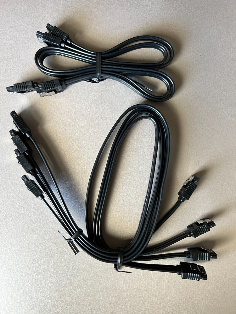9 pieces ASUS 6G SATA III 19" Data Cables Black ,ORIGINAL