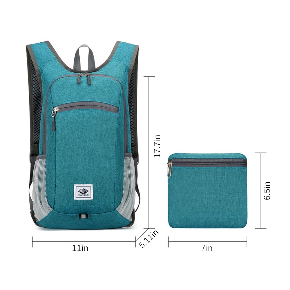 Hiking Backpack 15L Small Travel Backpack Lightweight Foldable Daypack Packab...