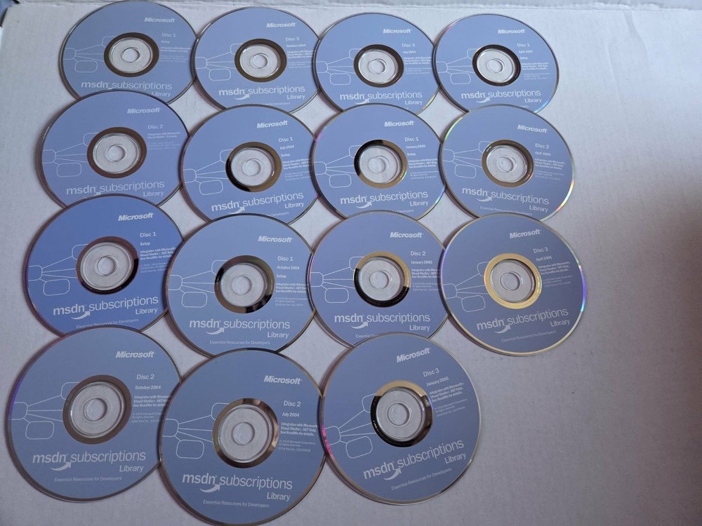 Microsoft MSDN Subscription Archive (2001–2005) – Visual Studio, SQL Server, Win