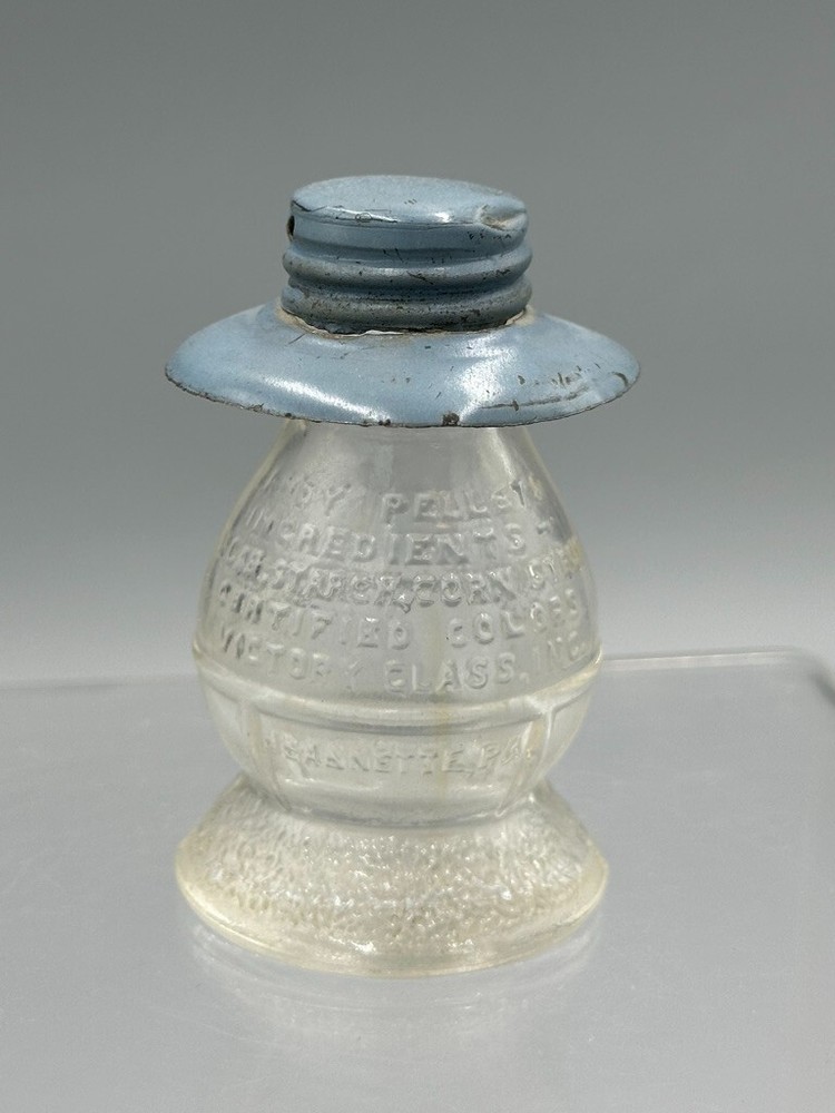 c 1950 LANTERN Victory Glass Co CANDY CONTAINER Antique A&E 393