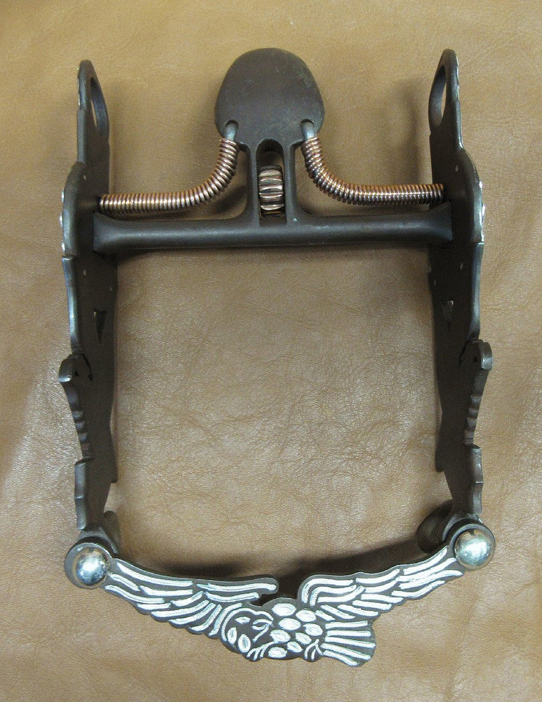 E Garcia Silver Bit Concho & Eagle Spade Mouth Brown Finish