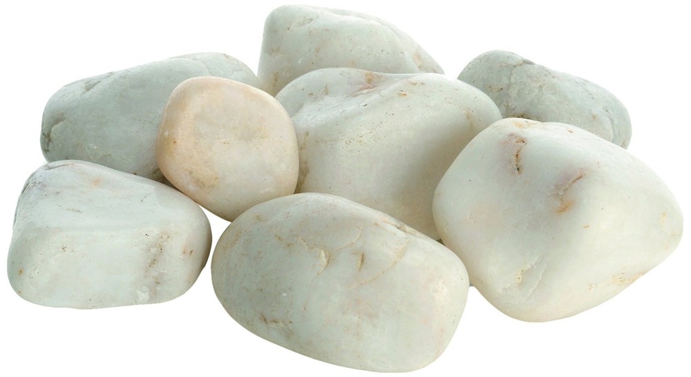 biOrb Marble Pebble Set , Solid and High-Quality Aquarium Decorations, White