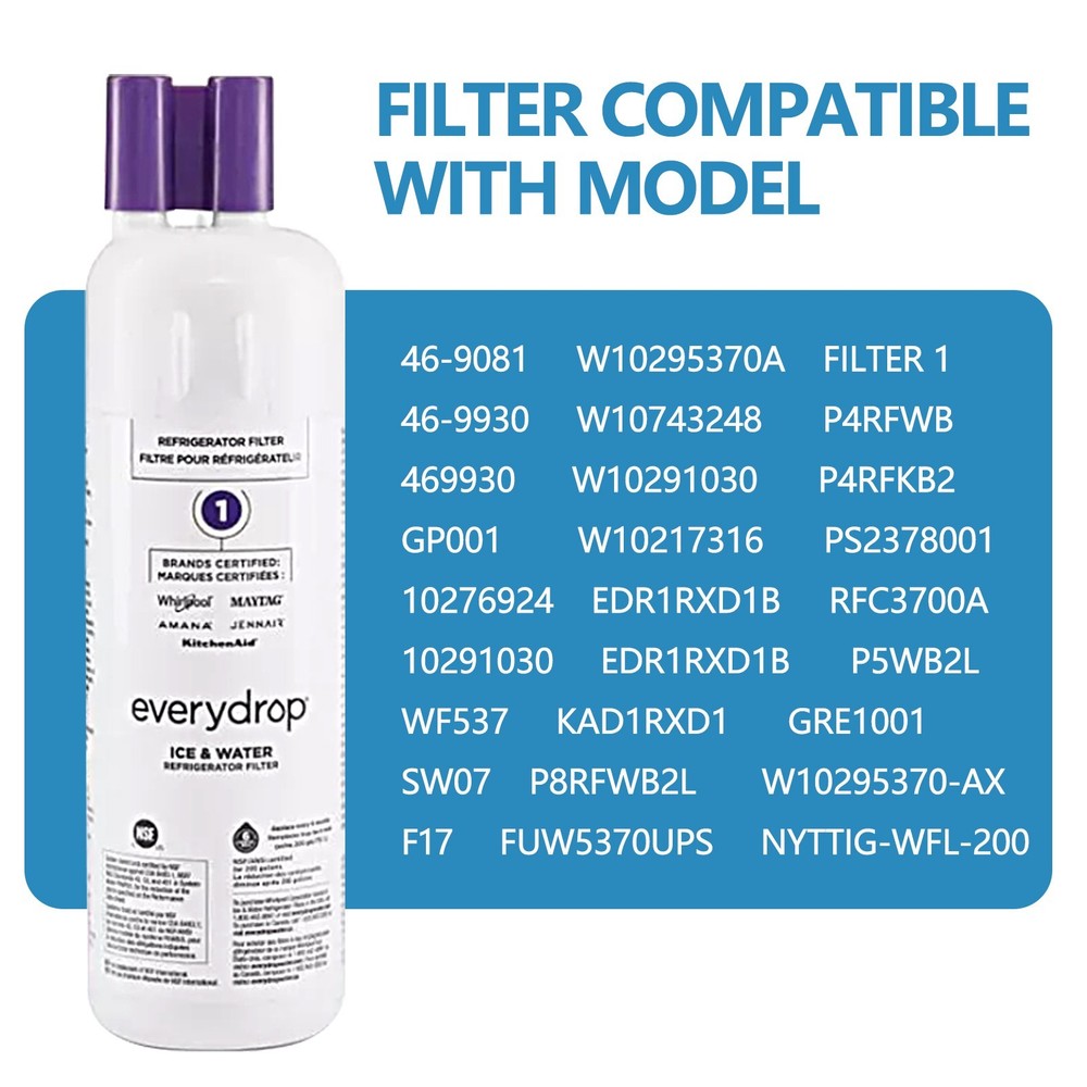 3 PACK ΕVΕRYDROP ΕDR1RXD1 Refrigerator ICE Wate Filter 1 Replacement NEW US