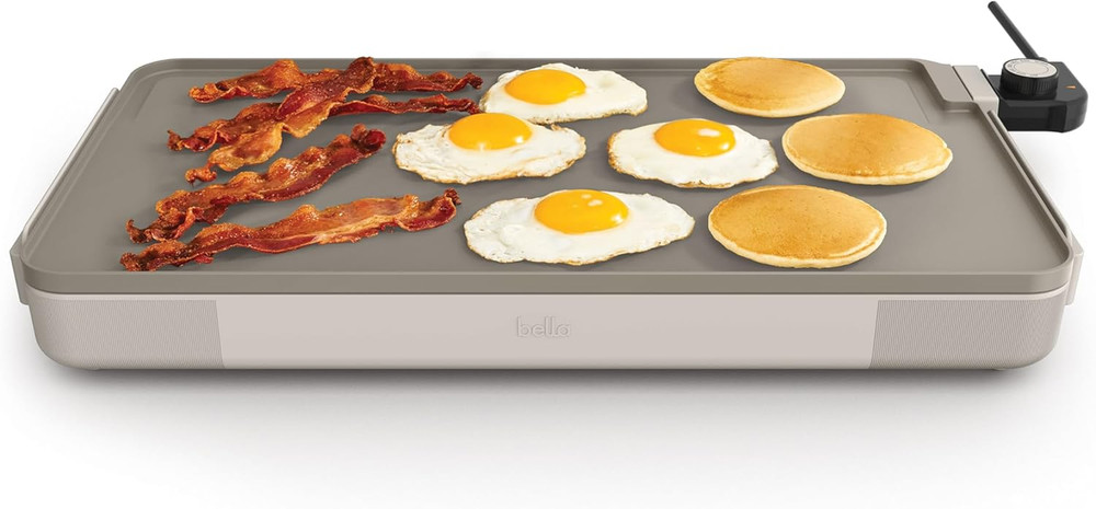 12" X 22" Electric Griddle with Evergood™ Ceramic Nonstick Coating, Removable Te
