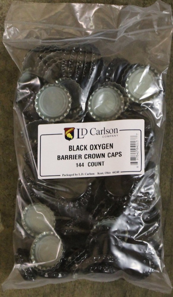 Black Oxygen Barrier Crown Caps 144 Ct