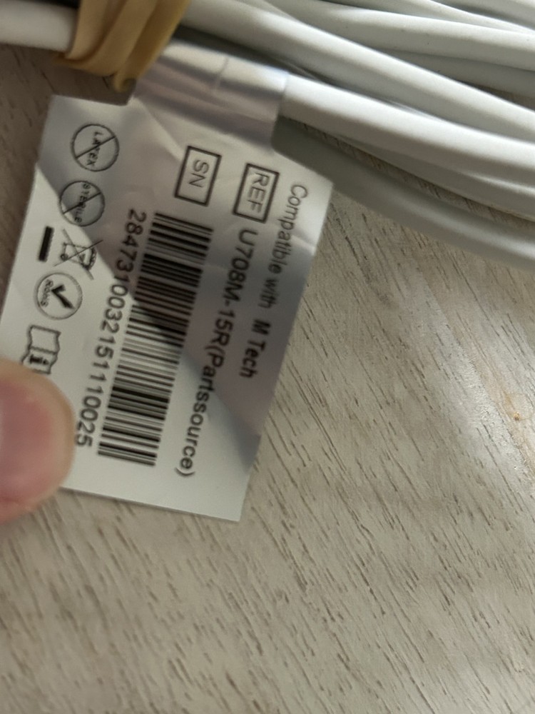 Part Source SpO2 Adapter Cable U708M-15PR