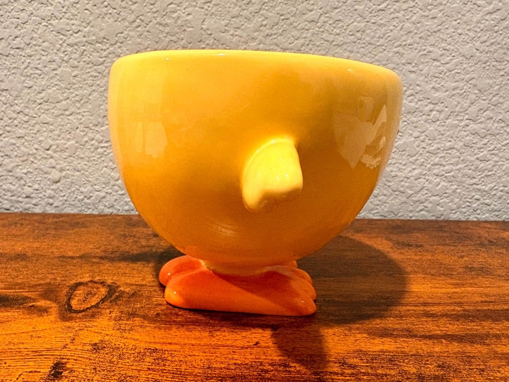 Hallmark Yellow Ceramic Chick Candy Dish / Planter Bowl – 5" | Easter Decor