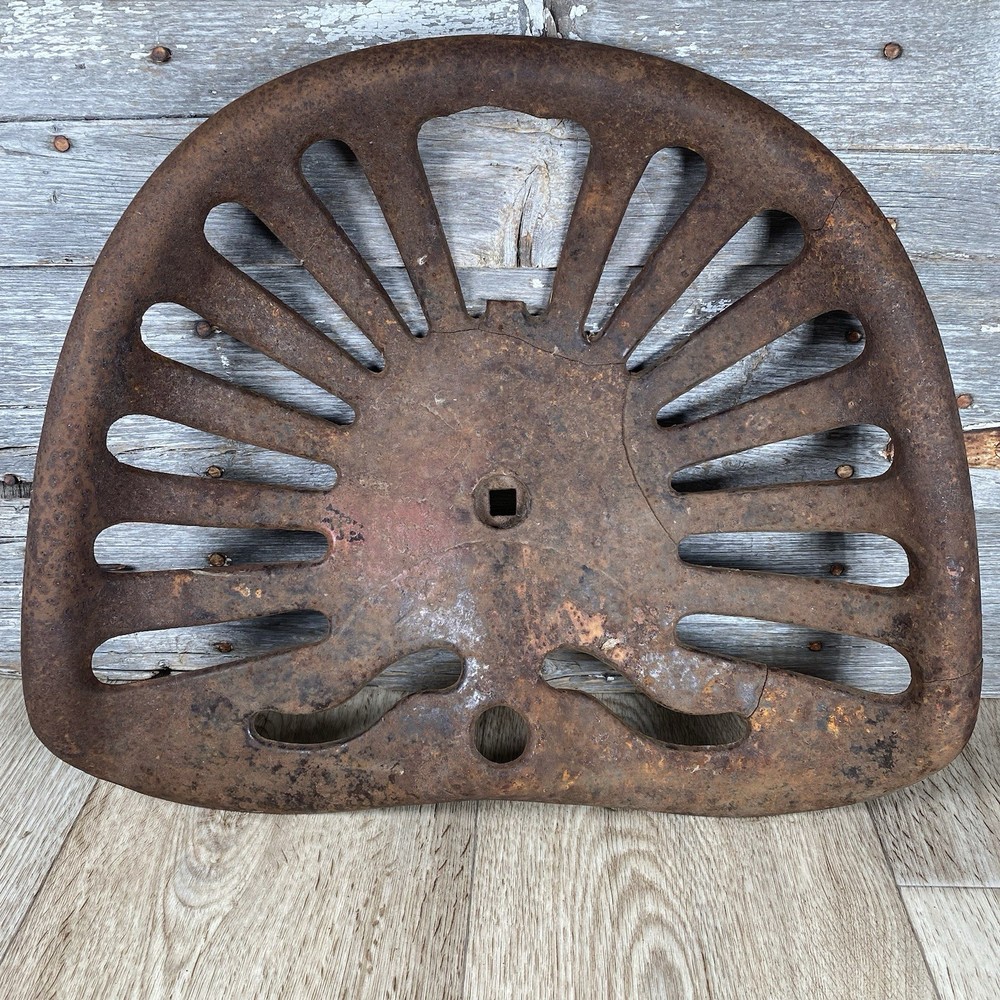 Cast Iron McCormick Tractor Seat Antique Implement Seat 17.5” Width, Heavy