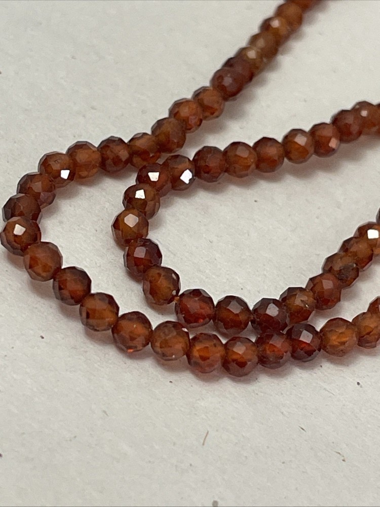 925 Stone Bead Necklace 17” Long